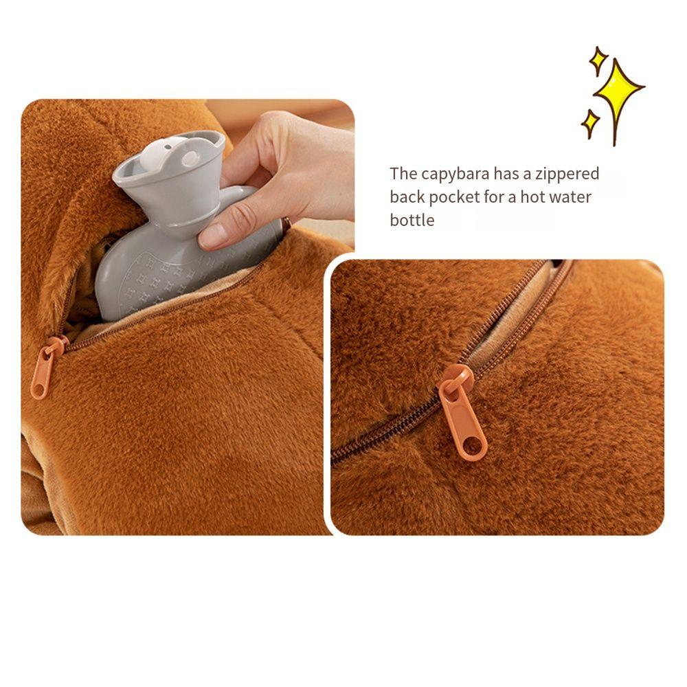 Cartoon Capybara Hand Warmer Pillow Soft Capybara Sleeping Pillow  Home Decoration