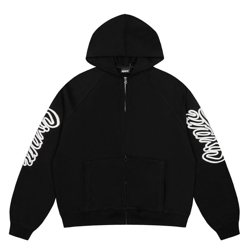 6PM Vyšívaná mikina s kapucí a tepláky Hip Hop Pánská sportovní souprava