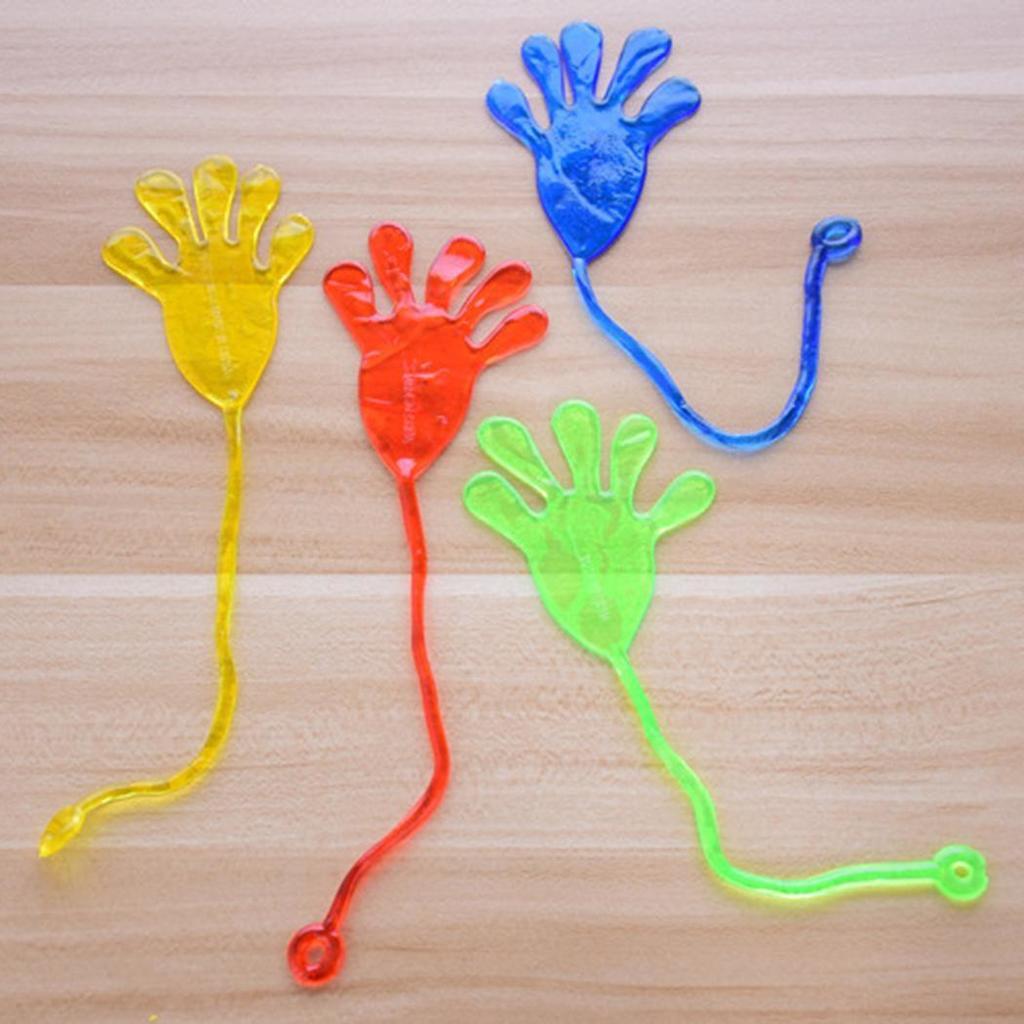 New Creative Glitter Stretchy Sticky Hands Toy Vinyl Funny Toy Party Favor Birthday Gift Children 1 Piece Magic Props  Well Made