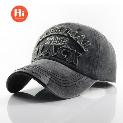 New European and American Original Black Washed Denim Baseball Cap Outdoor Sports Sunshade Duck Tongue Hole Hat