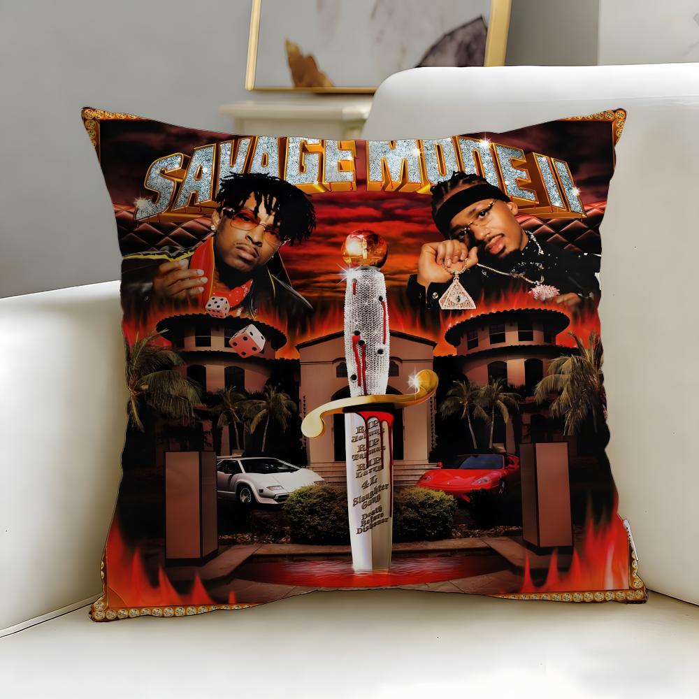 

popular rapper 21 Savage Cushion Cover Soft & Easy-Wash Pillow Case – Versatile for Couch, Bed, Travel and Office 30cmx30cm