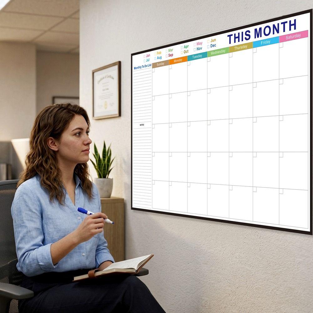 Reißfeste Monatsplaner-Tafel Wasserdichter Whiteboard-Kalender Büroaufgaben
