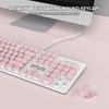 White US Layout Retro Typewriter Round 3 Brightness Full Numeric Silent for Pink & LightWired Keyboard, Style, Keycaps, Backlit, Levels, Size,