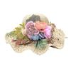 Western Hepburn Hat with Lolita Rose Breathable Audrey Style All-match Vintage Hat Lolita Peony Photo Props Headgear