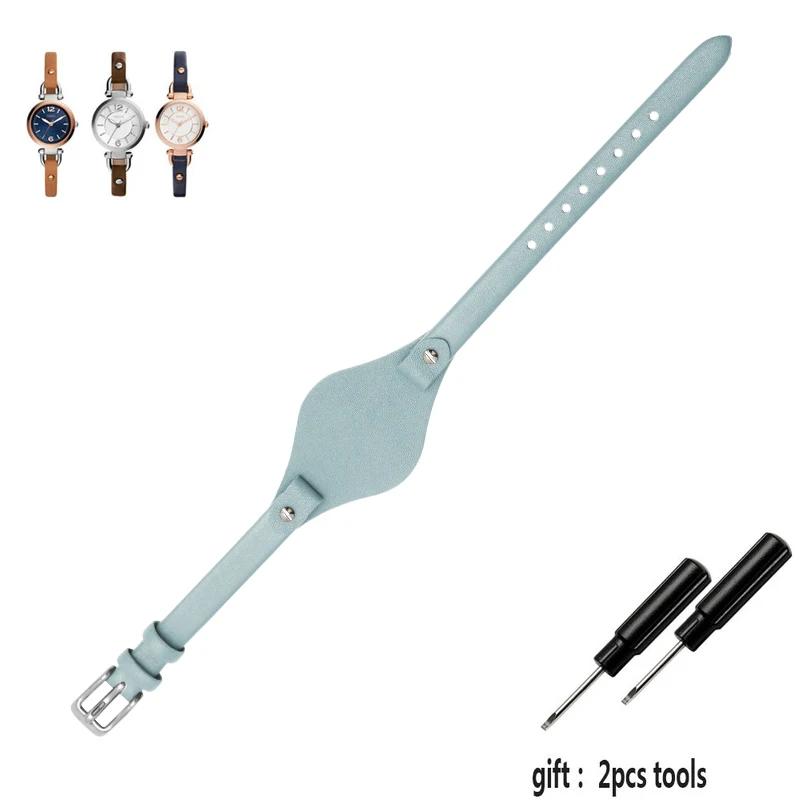 Классические ремешки для часов из натуральной кожи для Fossil ES3077 ES2830 ES3262 ES3060 — фото 8