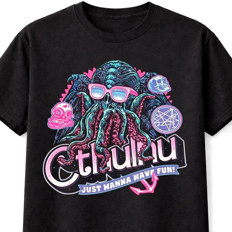 Cthulhu TShirt Lovecraft Horror Funny Tentacle Monster Unisex S5XL S