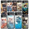 Cartoon Cute Cat Fish Aesthetic Cases For Samsung Galaxy Z Flip 4 5 6 7 3 Z Flip7 Flip6 Flip4 Flip5 Flip3 5G Hard Shockproof Fun