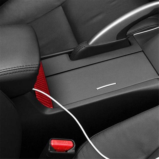 Red Carbon Fiber Interior Below Center Armrest Cover Trim For Acura TSX 2009-14