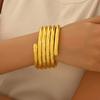 Alloy Multilayer Bracelet Gold Color Punk Charm Bangle Silver Color Layered Stackable Wrist Bracelet Jewelry Accessories