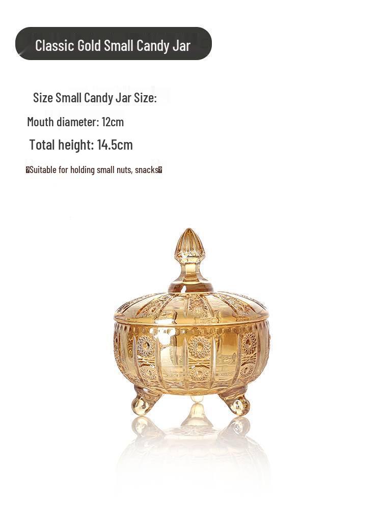 Luxury Crystal Three-Tier Fruit Bowl for Living Room