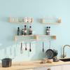 4-Piece Solid Wood Wall-Mounted Shelf: Bookcase, Spice Rack, Bathroom Storage