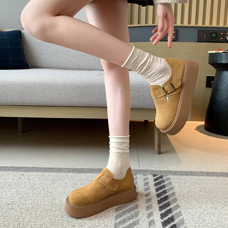 Thick-soled Plush Women's Warm Cotton Shoes Wear Snow Boots Wide Fat Feet Large Size Women's Shoes