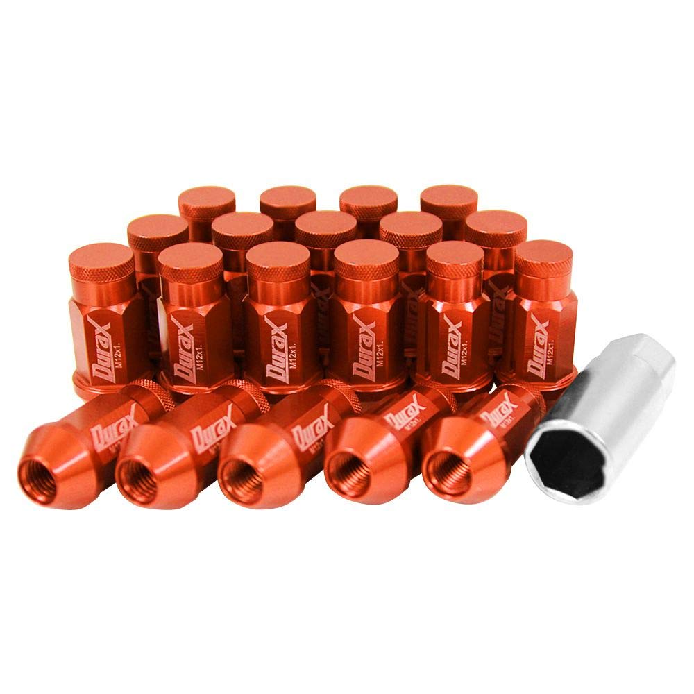 Durax Lightweight Aluminum Wheel Nut Racing Nut Wheel Nut M12 P1.5 Bag Nut Long