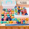 Wooden Dinosaur Beaded Rope Toy, Children DIY Baby Early Education Educational Beads Large Particle Building Block