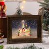 Christmas decorative photo frame, crystal luminous wind lantern, music box, high-end Christmas gift music box, snowy Christmas ornaments