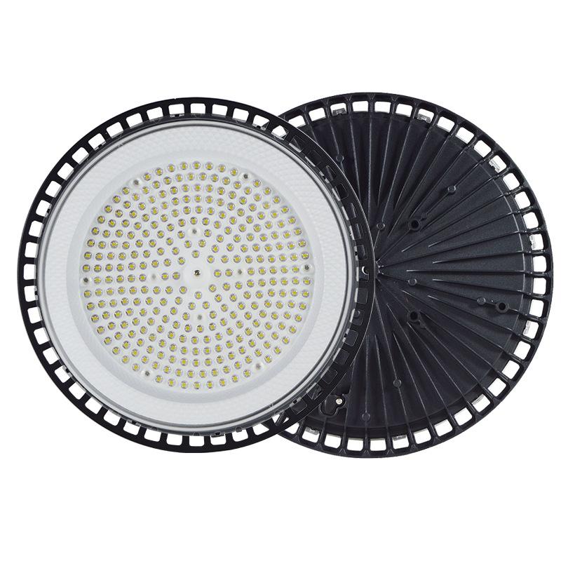 LED Industrial Light High Bay Light High Brightness Warehouse Lamp 100W 150W 200W With Safety Ropes Brackets For Shop 200W