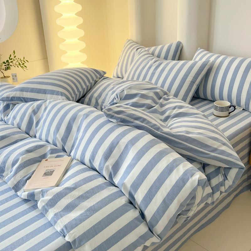 Cotton Bed Sheet Quilt Cover Bedroom Bunk Bed Pure Cotton Quilt Cover Bed Sheet Bedding Set Simple Style