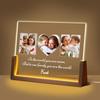 Personalized Mothers Day Unique Gifts for Mom Wife, Mom Gifts from Daughter Son Husband, Custom Acrylic Night Light Picture Frame with Photo Name,