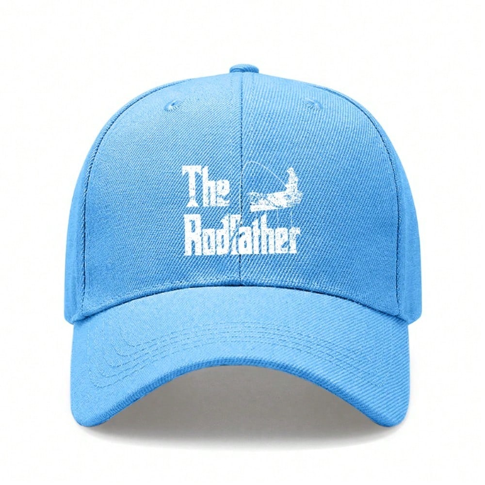 [Dad Hat Fishing] The Rodfather Print Polyester Adjustable Casual Outdoor Sports Baseball Cap For Men Women Father's Day Gift