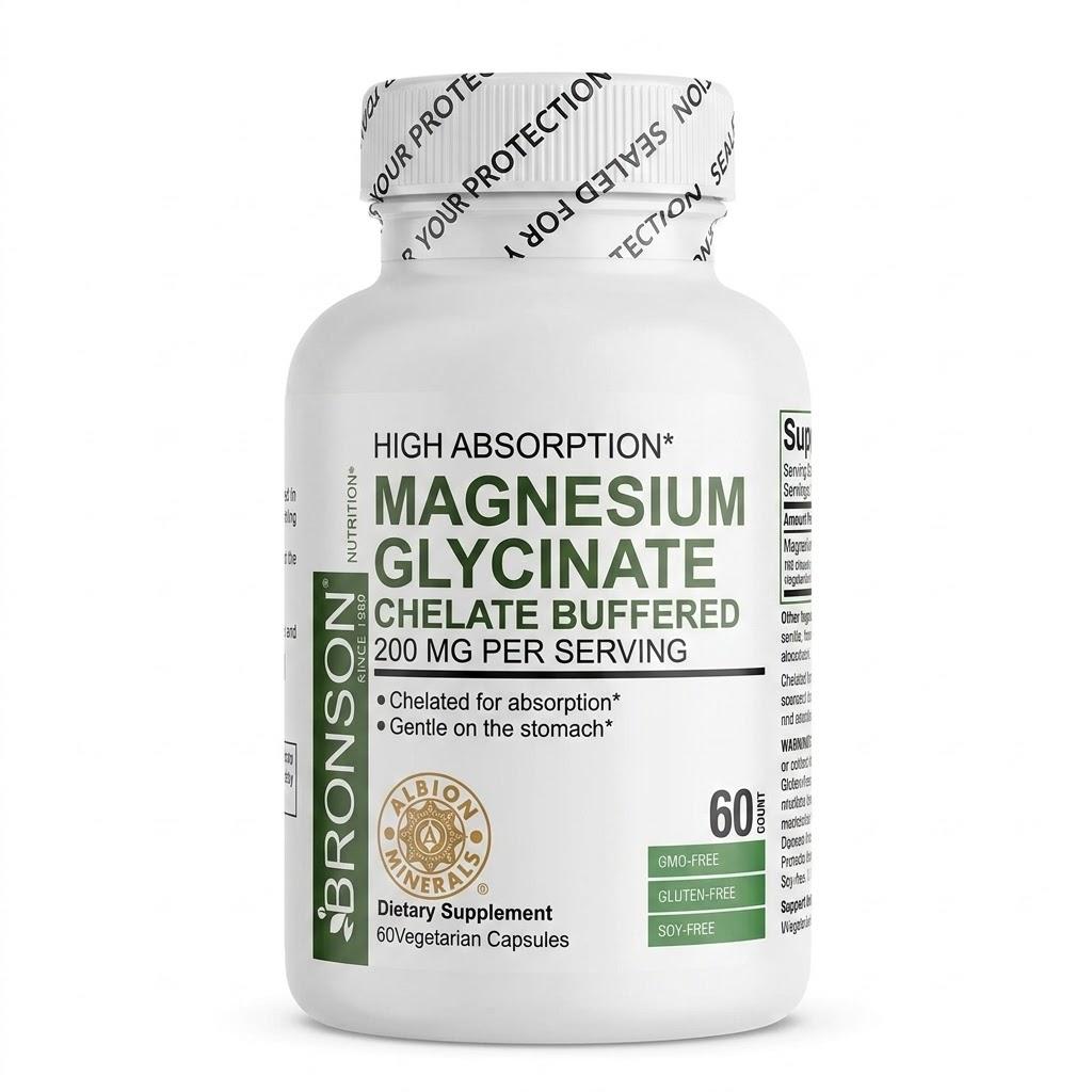 Magnesium Glycinate – Sleep, Stress & Muscle Support (Vegetarian & Non-GMO)