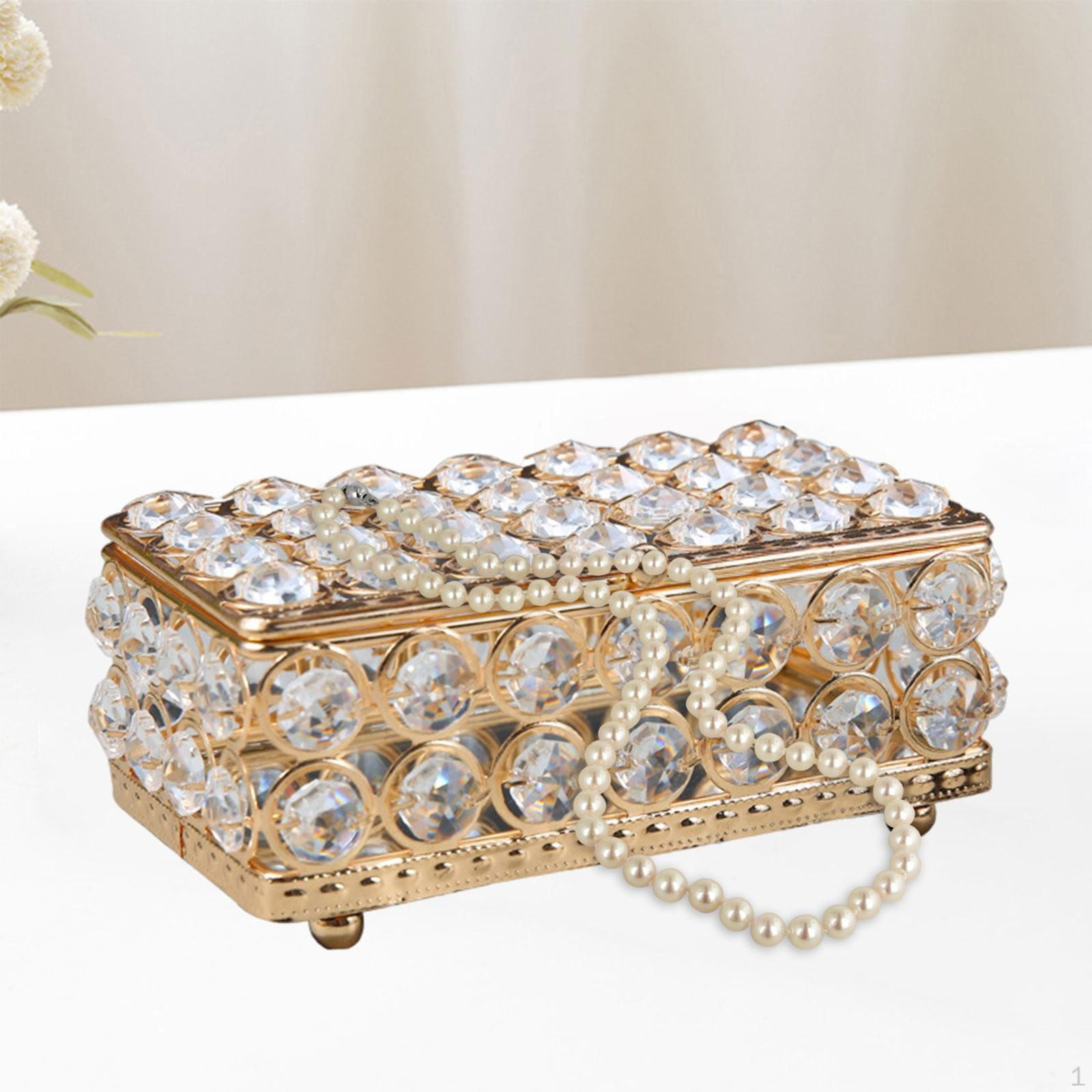 

Шкатулка для драгоценностей, серьги, кольца, контейнер, женский подарок на память, брелок-органайзер золотой