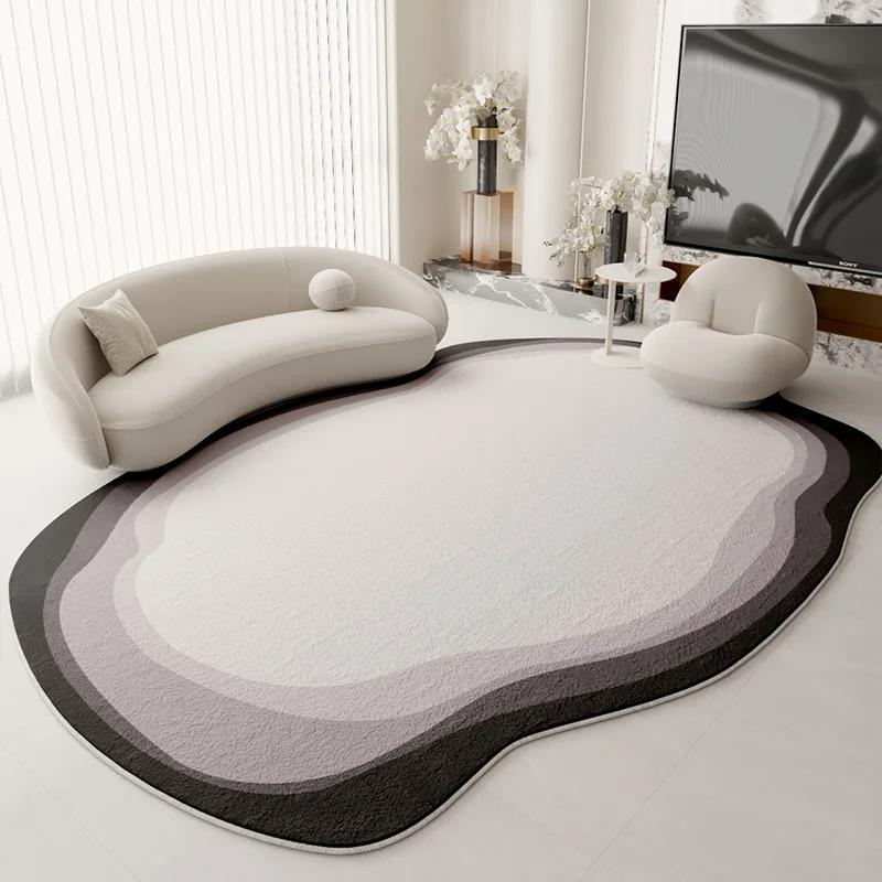 Nordic Style Cloakroom Rug Irregular shape Plush Floor Mat Fluffy Soft Rugs for Bedroom Minimalist Living Room Decoration Carpet