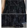 New Retro Niche Dark Jacquard V-neck Temperament Halter Dresses