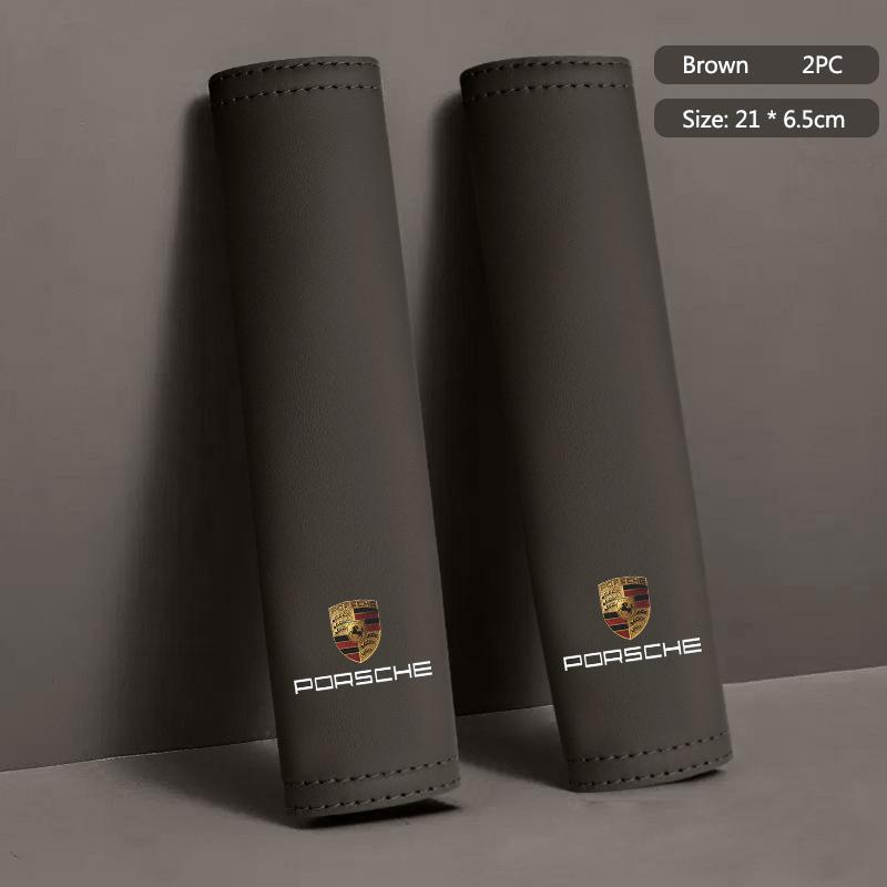 

Leather Car Seat Belt Cover Seatbelt Protection Pad for Porsche Panamera Spyder Carrera Macan Boxster Cayman Cayenne Accessories