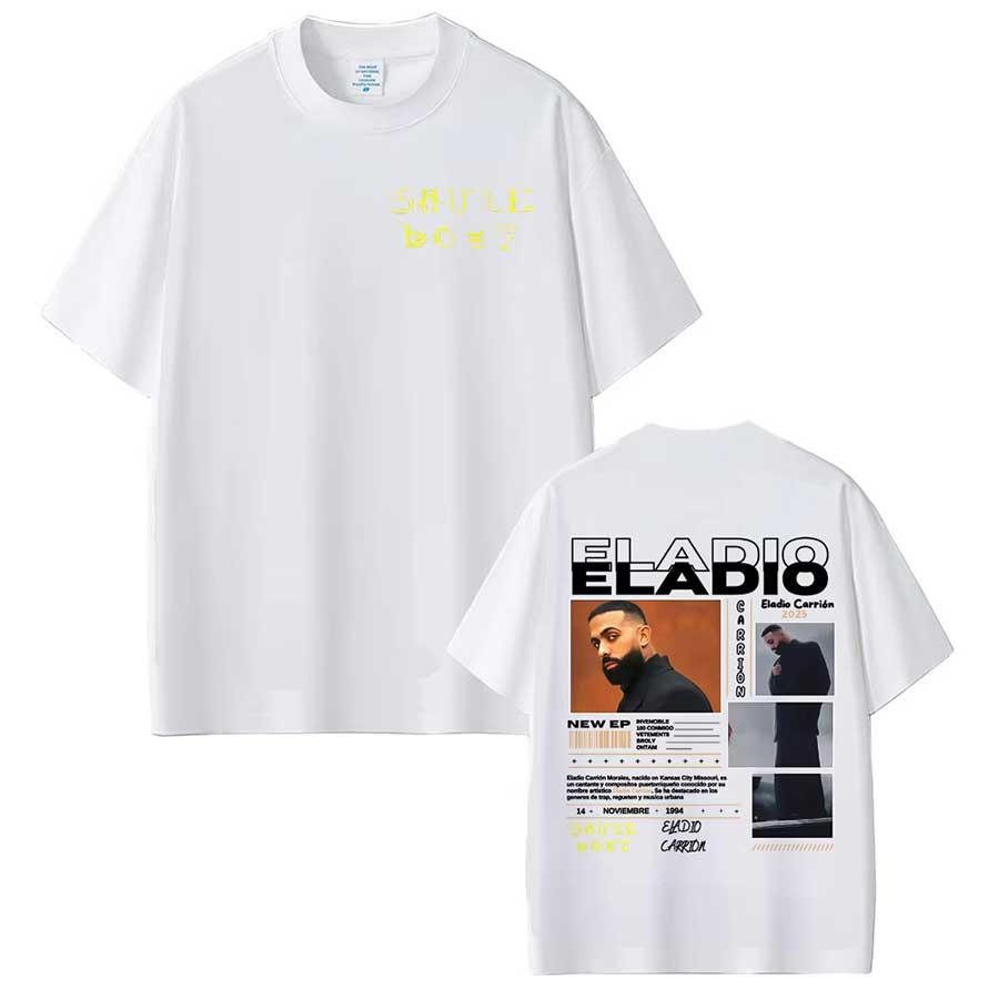 Eladio Carrion Album 2025 Tour T shirt for Unisex Women Streetwear Tops 100 Cotton TShirt 09303 S