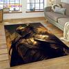 Cartoon 3D Crusaders Templar Black Knight  Carpet Rug for Home Living Room Bedroom Sofa Doormat Decor,Kids Area Rug Non-slip Mat
