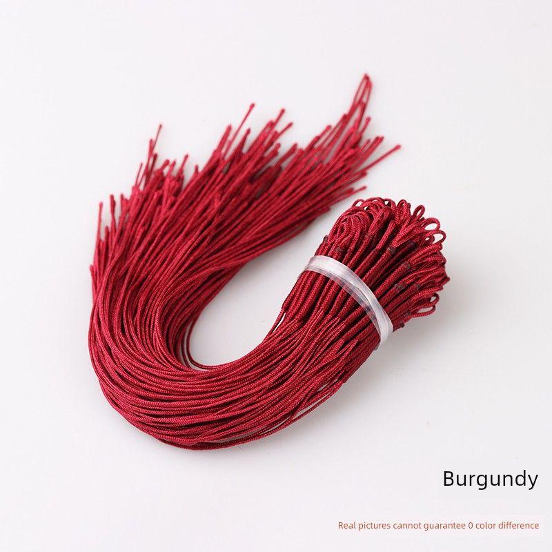 

No. 72 Fake Pull Ring Bracelet Necklace Hanging Tail Pull Ring Making Tassel Hanging Ring Tie Pendant Common Ring DIY Ornament Wine Red 14#(10)