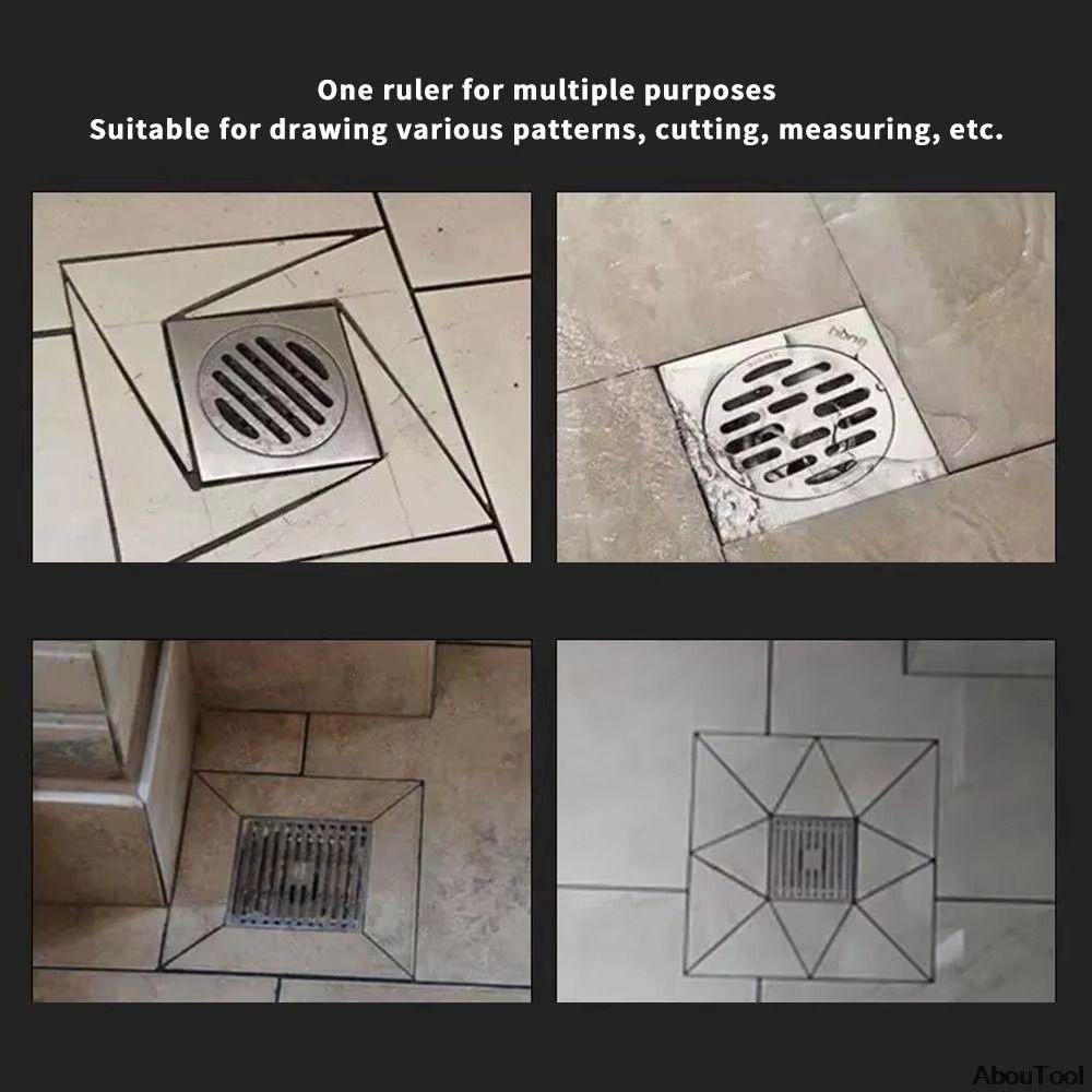 Accurate Measurement Floor Drain Locator Anti-corrosion Thick Tile Triangle Ruler Versatile Use Durable