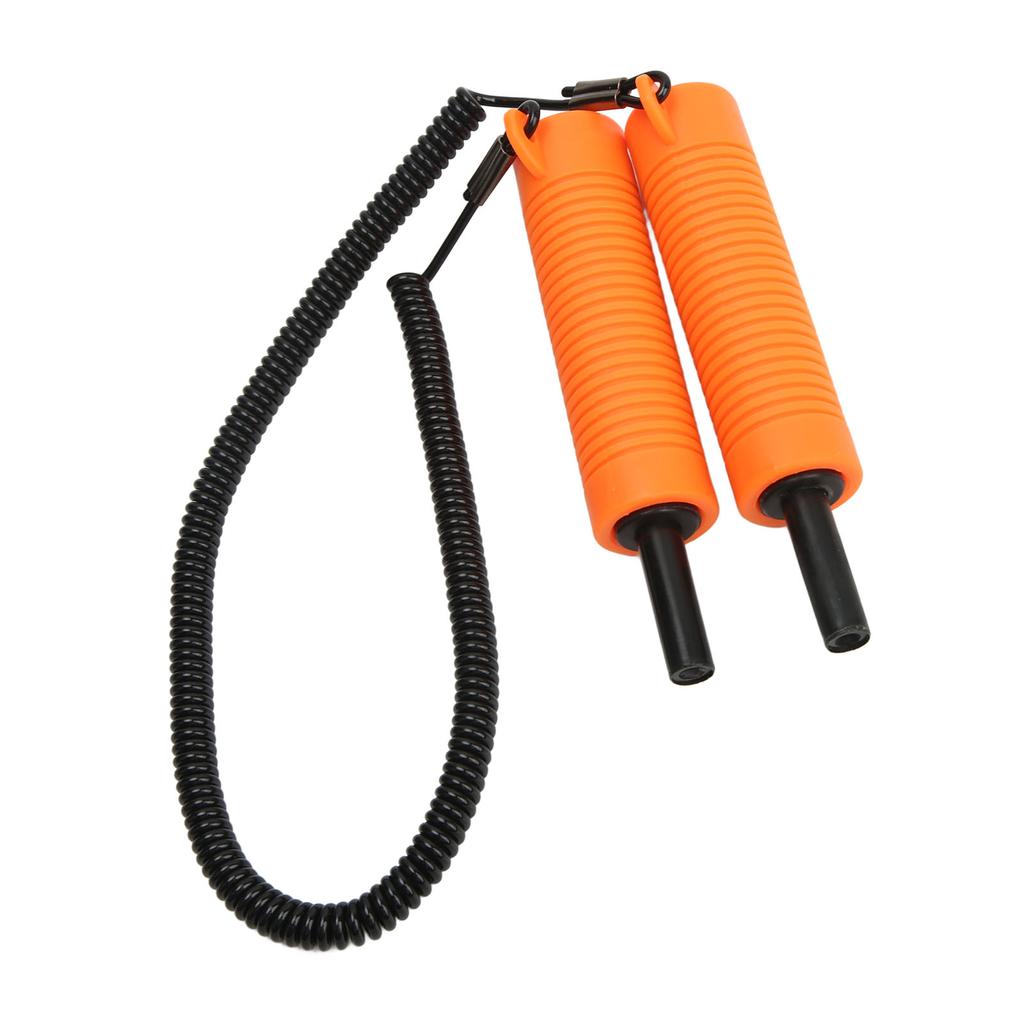 Ice Fishing Safety Pick Stainless Steel Orange Retractable Ice Awls for Outdoor Winter