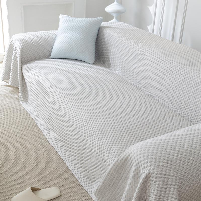 

Summer Ice Silk Sofa Cover Towel Modern Solid Sofa Slipcover Simple Soft Breathable Sofa Protector 210*130cm