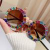 Steampunk Retro Frame Eyewear INS Beach Party Sun Glasses Girl's Gift Rhinestone Sunglasses Unisex