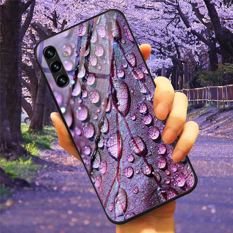 For Samsung A34 A54 A14 A7 2018 Case GalaxyA54 Glass Tempered Hard Cover Coque for Samsung Galaxy A34 5G GalaxyA34 Space A 14