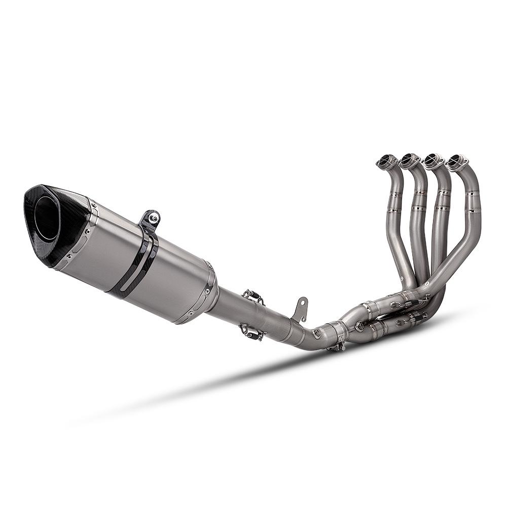 ZX6R Titanium Alloy Full Exhaust System: Front & Tail Sections for Moped Modification