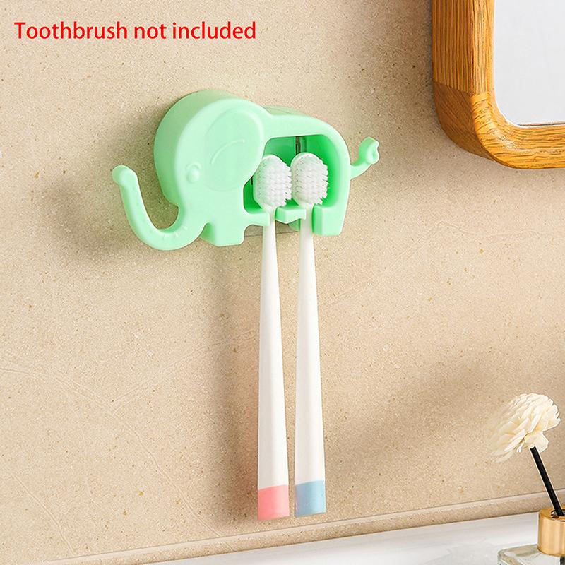 Elefant Zahnbürstenhalter Aufbewahrungsregal Stanzfrei Cartoon Mundspülbecher Zahnbürstenbecher Wandmontiertes Aufbewahrungsregal