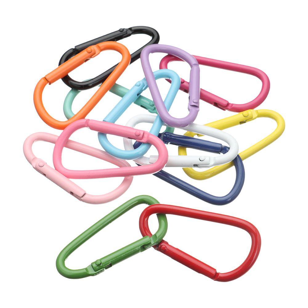 New Safety Multicolor Aluminium Buckle Keychain Alloy Carabiner Camping Hiking Hook Climbing Button