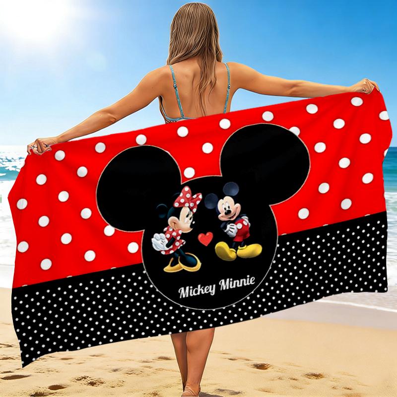 1Pc Mickey Minnie Mouse Beach Towel Quick Dry Multiuse For Beach Pool Gym Yoga Home Travel Christmas Halloween Xmas Gift Y1126