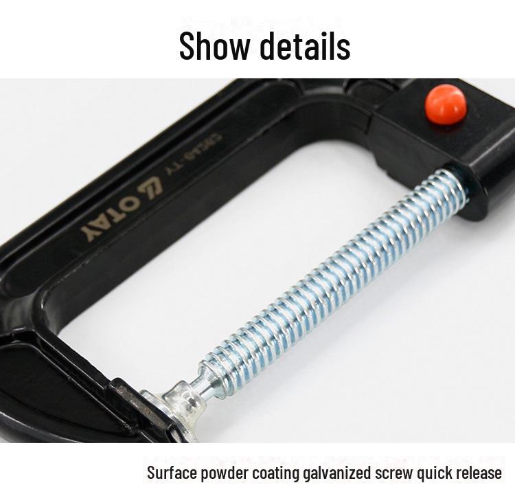 Yiertuo G-Shaped Woodworking Clamp with Deepened Rocker - Versatile G & C Type Fixture