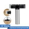 A25F-CNC Spoilboard Surfacing Router Bits, 1/2 Inch Shank, 12.7Mm Diameter, Altin Coated