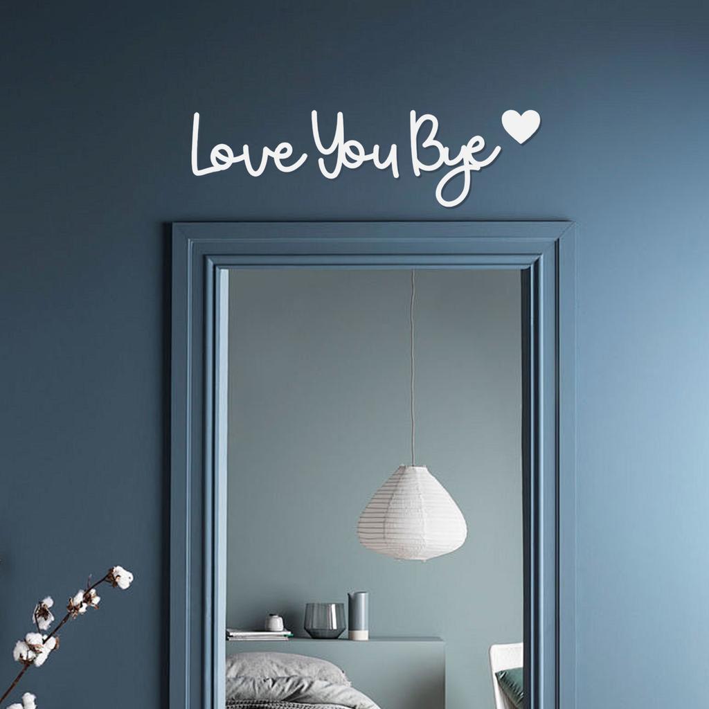 Décoration Murale Love You - Panneau Amovible Sincère pour Chambre à Coucher Salon