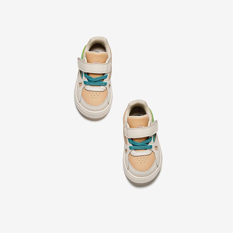 Anta Kids Synthetic Leather Trendy Comfortable Versatile Anti-Kick Lightweight Shock Absorbing Low-Top Walking Shoes Baby Shoes A12530013