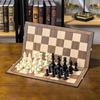 Large Foldable Chess Set with Double Queens for Children and Students