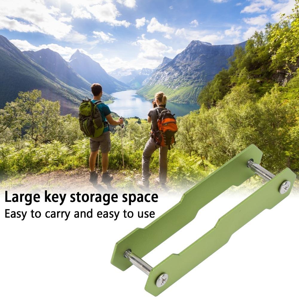 Double-Open Key Organizer Aluminum Alloy Compact Key Holder Durable Key Holder  Outdoor Use
