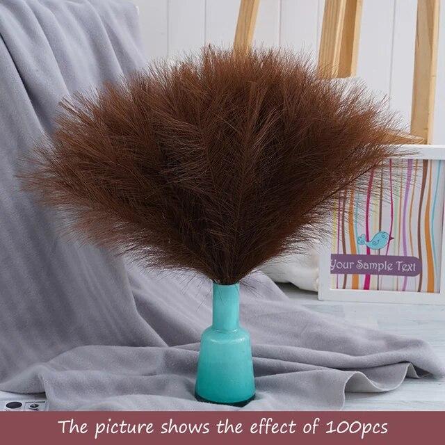 

42 см пушистая пампасная трава декор в стиле бохо искусственный цветок поддельные растения тростник имитация вечерние свадебные украшения дома красочные пампасы 5PCS