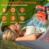 Portable USB Charging Camping Fan with LED Light & Hanging Hook Three Brightness Levels for Tent Travel Power Outage Hurricane