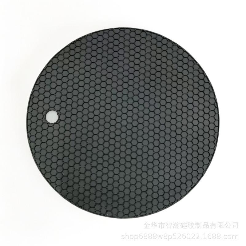 Silicone Heat Resistant Placemats - Round Non-Slip Pot Holder Mats For Kitchen Countertops & Dining Tables, Multi-Purpose Hot Pad Trivets