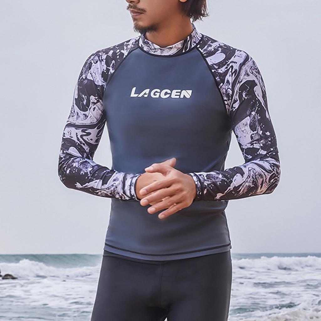 Dykkerdress for menn, badedrakt, langermet hurtigtørkende badedrakt
